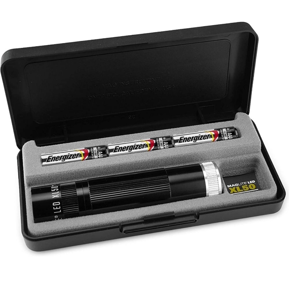MagLite, XL50 Spectrum Series Flashlight, AAA, Black Body, White LED Light